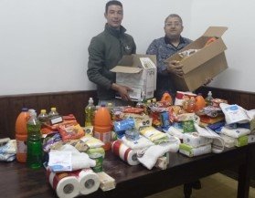 Donación a los afectados por la turbonada en el departamento de Paysandú.